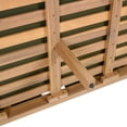 thumbnail image 6 of Christopher Knight Home Modern Outdoor Loveseat Sofa, Natural Acacia Wood Frame with Green Cushions, 6 of 12