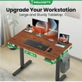 thumbnail image 3 of IMGadgets Standing Electric Adjustable Desk | 40'' x 24'' Large Workspace with 2 hooks | Ergonomic Sit-Stand Desk | Scratch-Resistant & Waterproof  | Height Adjustable Desk for Work and Home, 3 of 9