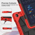 thumbnail image 5 of Kenke Case for Samsung Galaxy Tab A9+/A9 Plus 11 Inch 2023 (SM-X210/X216/X218), with Kickstand/Pencil Holder/Shoulder Strap, Heavy Duty Shockproof Rugged Protective Case, Red +Black, 5 of 9