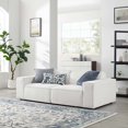 thumbnail image 2 of Modway Restore 2-Piece Modern Fabric Upholstered Sectional Sofa in White, 2 of 10