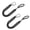 Black, variant on 2FT Bungee Dock Line with Built-In Snubber - Essential Mooring Accessories for Kayaks, Jet Skis, Pontoon Boats, Canoes, and More - 2 PCS Black
