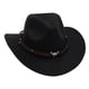 thumbnail image 3 of Sombrero de vaquero occidental, sombrero de ala ancha, accesorios de fotos de verano para cosplay para niños y niñas, eventos Negro, 3 of 9