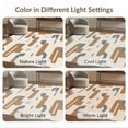 thumbnail image 4 of ODIKA 5'x7' Blue Beige Geometric Design Washable Area Rug Modern Abstract Pattern with Unique Shapes for Guest Room, Lounge, Apartment, Non-Slip Low Profile, Stain Resistant, 4 of 4