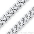thumbnail image 2 of 4.2mm Hollow Franco Arrow-Link Italian Chain Necklace in .925 Sterling Silver w/ Rhodium, 2 of 2