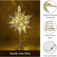 thumbnail image 3 of Estrella poligonal de 17 puntas para árbol de Navidad, decoraciones de estrellas, decoraciones para ventanas, adornos, utensilios de cocina de hierro forjado con luz esquí esquí Gafas de esquí, 3 of 5