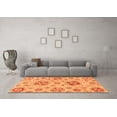 thumbnail image 3 of Ahgly Company Indoor Square Abstract Orange Modern Area Rugs, 3' Square, 3 of 4