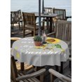 thumbnail image 2 of Outdoor Tablecloths with Umbrella Hole & Zipper, Sunflower Round Tablecloths 60 Inch, Vintage Botanical Waterproof Table Cloth, Patio/Pool/Picnic Table Covers, 2 of 8