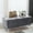 Gray, variant on AWQM Upholstered Storage Ottoman, 37.4 Inch Storage Bench with Button Tufted and Safety Hinge, Flip Top Footrest Bench for Bedroom Living Room, Silver