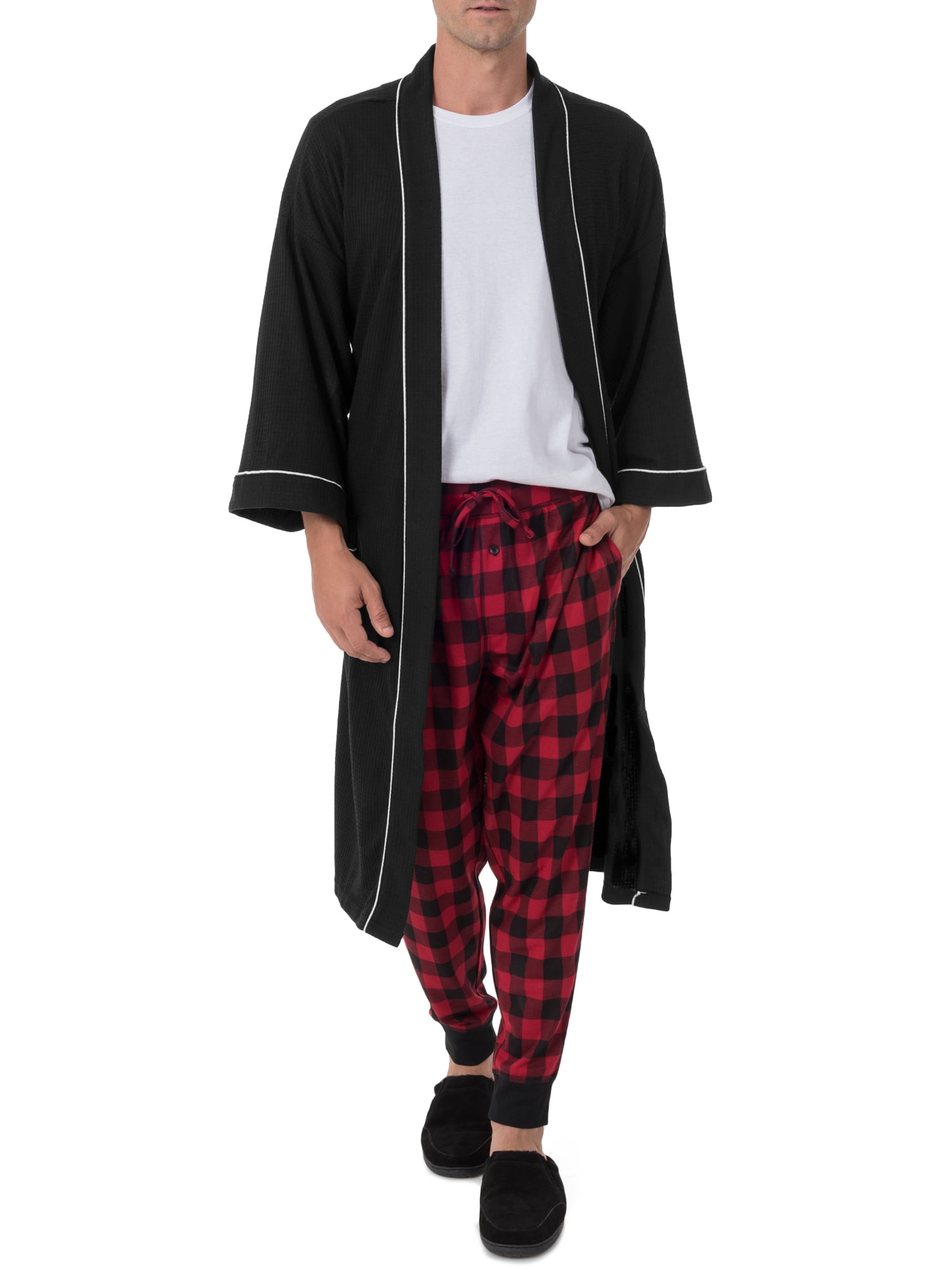 fruit of the loom men's poly waffle jogger sleep pant