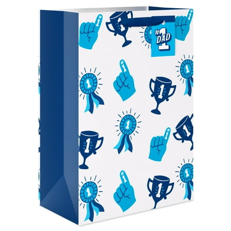 American Greetings 10" Medium Blue Father's Day Gift Bag, Number 1 Dad (1-Count)