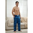 thumbnail image 4 of Vulcanodon Mens Flannel Pajama Pants, Soft Plaid Sleep Fleece Lounge Bottoms with Pockets(Buffalo Plaid-royal Blue, 2XL), 4 of 4