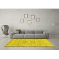 thumbnail image 3 of Ahgly Company Machine Washable Indoor Rectangle Oriental Yellow Traditional Area Rugs, 7' x 9', 3 of 4