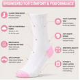 thumbnail image 5 of Stretch Crew Socks 6 Pairs, Soft Loose Top Socks, Breathable Non Binding Comfort Socks for Men Women, Daily Casual Wear, 5 of 5