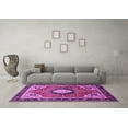 thumbnail image 3 of Ahgly Company Indoor Rectangle Medallion Purple Traditional Area Rugs, 5' x 7', 3 of 4