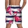 thumbnail image 2 of Lsque Mens Swim Trunks Pink Flamingos Pattern - Bathing Suit Compression Liner - Beach Swim Shorts Swimwear - (S-3XL) - Stretch Quick Dry -Medium, 2 of 9