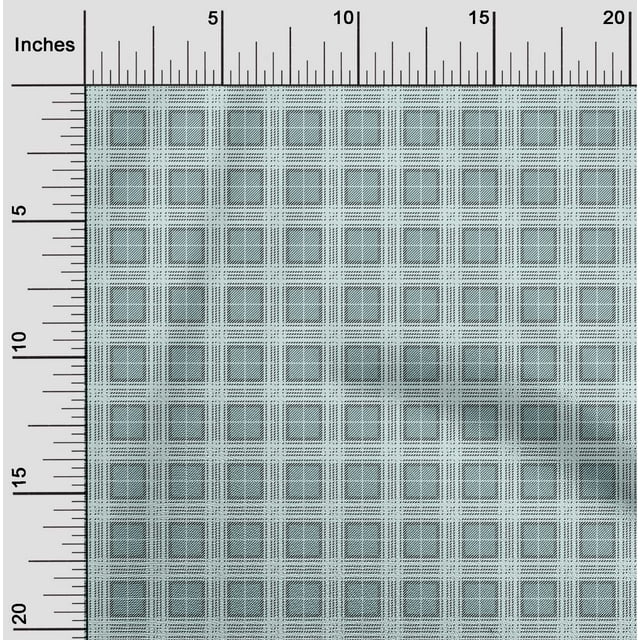 oneOone Georgette Viscose Fabric Tartan Check Print Fabric BTY 42 Inch Wide