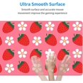 thumbnail image 5 of Pink Strawberry Mouse Pad Large Desk Mat XL Extended Non-Slip 31.5 X 11.8 in Keyboard Pads Base Mousepad Stitched Edge for Home Gaming Office Work, 5 of 6