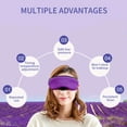 thumbnail image 2 of ziyahi Heated Eye Pad USB Cold Heating Warm Compress Steam Sleep Eye Protector for Dark Circles, Unscented, Purple, 2 of 8