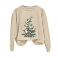 thumbnail image 7 of Towmus Plus Size Christmas Sweatshirt for Women Cute Snowman Tree Graphic Sweatshirts Crewneck Long Sleeve Casual Pullover Tops, 7 of 7