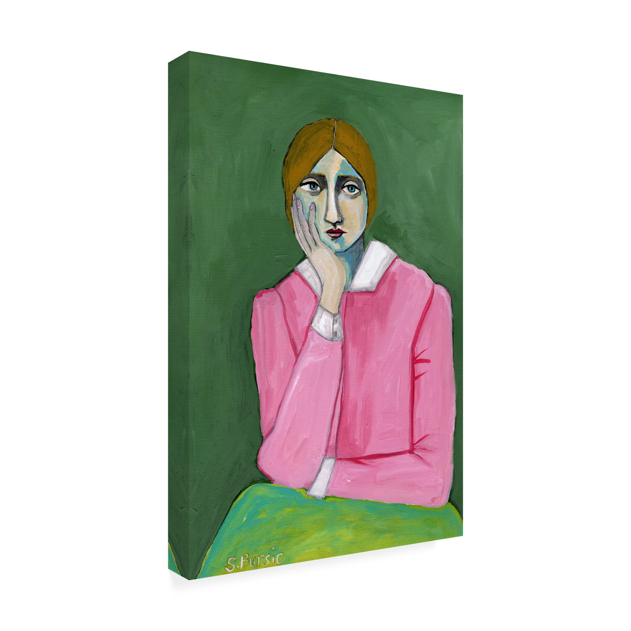 Trademark Fine Art Sharyn Bursic Vintage Lady in pink Canvas Wall Art