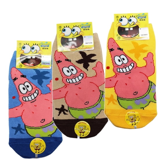 Garden Ridge Spongebob Squarepants Pink, Black and White 4pk Girl's Socks