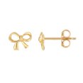 thumbnail image 1 of Boucles d'Oreilles Clous en Forme de Nœud Papillon en Or Jaune 14K, 1 of 1