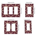 thumbnail image 2 of Yayeee Rocker Switch Wall Plate 3-Gang 6.5"x4.6" Home Decorative Outlet Cover, Red Circles, 2 of 6