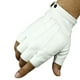 thumbnail image 1 of Blanco1 par Pu cuero medio dedo guantes hombres mujeres montar deportes al aire libre senderismo Yoga, 1 of 5