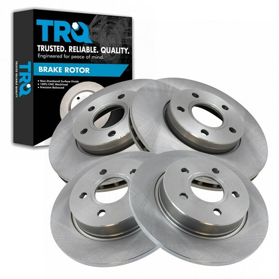 TRQ Front & Rear Brake Rotors Set Fits Select 2012-2018 Ford Focus