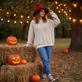 thumbnail image 5 of Breathable Halloween Pointed Wide Brim Witch Hat, Versatile Wizard Costume Accessory, Suitable for Halloween Parties, Festive Events and Holiday Outfits Wine, 5 of 7