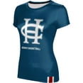 thumbnail image 2 of Women's ProSphere Blue Hanover Panthers Women's Basketball Logo Stripe T-Shirt, 2 of 3