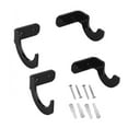 thumbnail image 3 of keepw 2 Pairs Tennis Stick Hanger Sturdy Premium Acrylic Material Multi-functional Practical Display Stand Light Weight Wall Bracket Transparent Black, 3 of 6