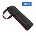 thumbnail image 1 of Lttoisl Housse de Bouteille d'Eau Isolée Noire pour Bouteilles de 350 ml à 1200 ml, Porte-Flasque Portable en Cuir Résistant à l'Eau avec Sangle Ajustable pour Voyages et Sports en Plein Air, 1 of 8