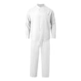 thumbnail image 4 of Men 2 Piece Linen Set Outfits Long Pants Button Down Roll Up Sleeve Shirts Beach Wedding Suit Sets Shirts and Pants Matching Sets, 4 of 6