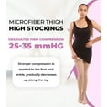 thumbnail image 2 of Gabrialla Unisex Microfiber Thigh-High Graduated Compression Stockings (25-35 mmHg): H-306, 2 of 7