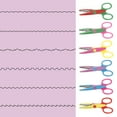 thumbnail image 5 of Incraftables Decorative Edge Craft Pattern Scissors 6pcs W/ Paper Hole Punches 10pcs & Craft Papers, 5 of 12