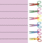 Incraftables Decorative Edge Craft Pattern Scissors 6pcs W/ Paper Hole Punches 10pcs & Craft Papers