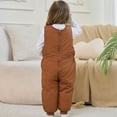 thumbnail image 6 of Gaexia Boys Lined Overalls Soft Warm Romper Jumpsuit Easy Open Design Toddlers Comfortable Playwear Winter Fall Casual ,Coffee,3-4 Years, 6 of 7