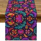 thumbnail image 1 of Mantel de lino con diseño de calavera de azúcar mexicana para el hogar, la cocina y el comedor (13 x 72 pulgadas), 1 of 5