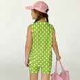 thumbnail image 5 of Summer Outfits for Child Girls Size 8 Fashion Girls 2 Piece Outfits Sleeveless T Shirt and Elastic Y2K Shorts Active Gym Sets for Girls Green 11-12 Years, 5 of 7