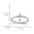 thumbnail image 3 of White Sterling Silver Ring Band Themed Cubic Zirconia CZ Clear, 3 of 3