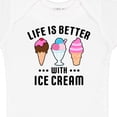 thumbnail image 4 of Inktastic Life is Better with Ice Cream Boys or Girls Baby Bodysuit, 4 of 5