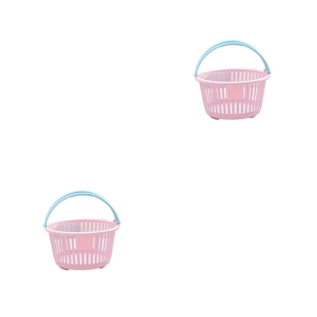 mmirethe Panier de Rangement Grande Capacité - pour Ranger Commodément Divers Articles et Rose Clair Circulaire 2ensemble
