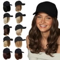 thumbnail image 6 of Chanana Hat Wig for Women Baseball Cap with Hair Extensions 6Inch Synthetic Straight Hair Adjustable Wig Hat with Attached Hair for Daily Wear, 6 of 6