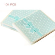 TOBERICH Two-color Bow Bag Cookie Dessert Baking Bag Self-adhesive Gift Bags Candy Bags 8*10 +3 Moisture Resistance