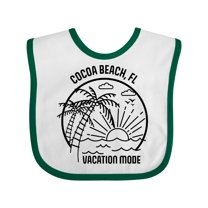 Inktastic Summer Vacation Mode Cocoa Beach Florida Boys or Girls Baby Bib