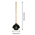 thumbnail image 2 of 1 Pcs Heavy Duty Toilet Plunger, Double Thrust Rubber Force Cup, Removes Clogs for Bathrooms, Kitchens, Baths, Showers, Powerful Commercial and Residential 21.65", 2 of 2