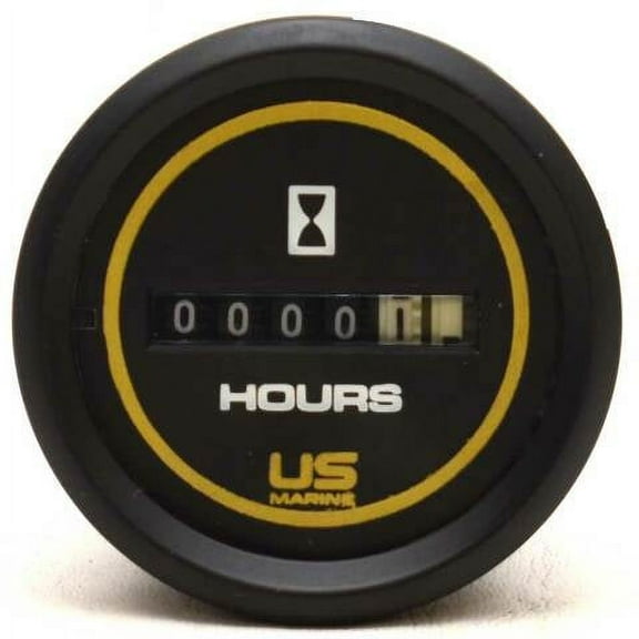 Faria Boat Hour Meter Gauge MH0067B | Bayliner US Marine 2 Inch