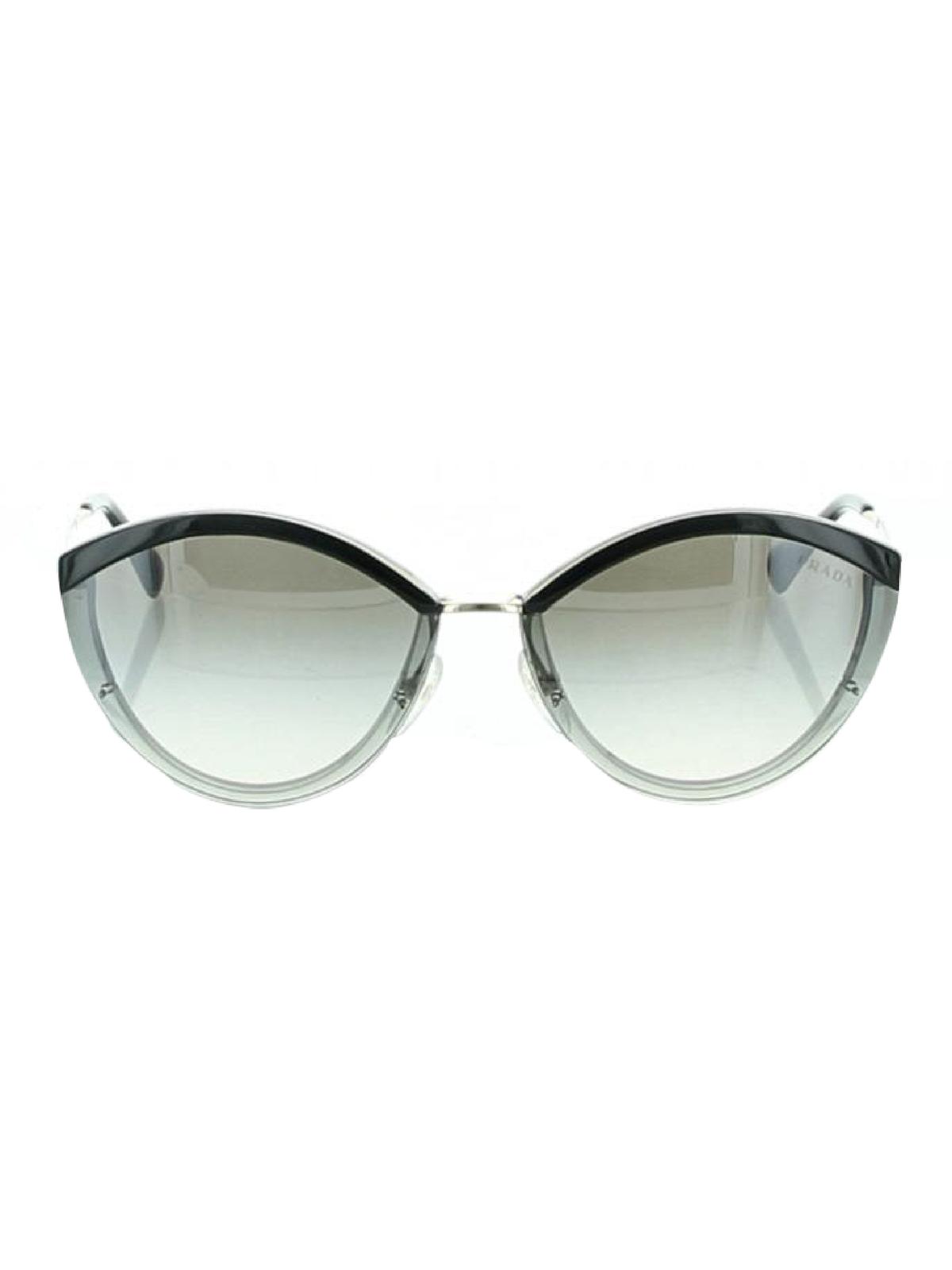 Prada Womens UV Protection Round Cat Eye Fashion Sunglasses Gray 63mm - image 2 of 3