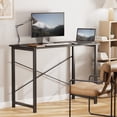 thumbnail image 5 of EDX Small Computer Desk 40 Inch Writing Desk with Storage Bag Iron Hook Metal Frame for Home, Black, 5 of 10